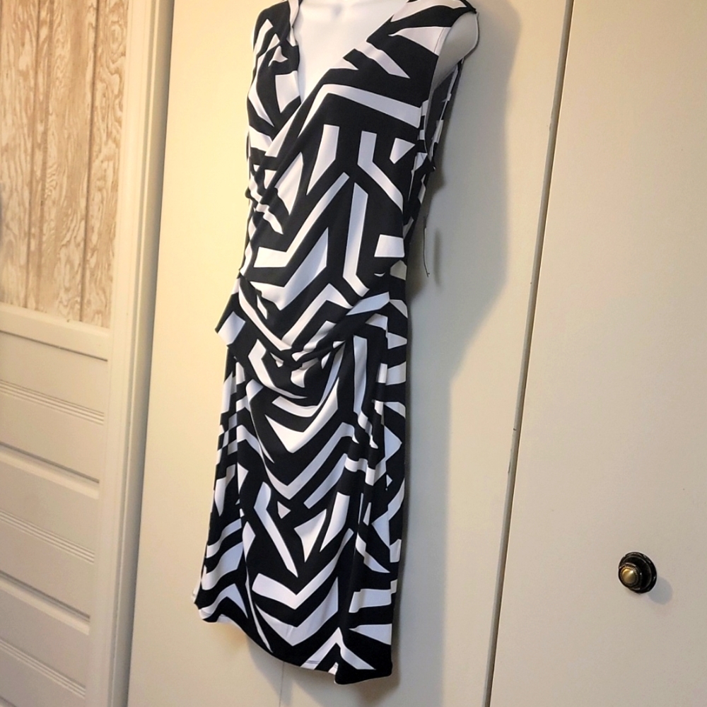 Worthington women's White and Black V-neck Long Dress and Striped Maxi dress